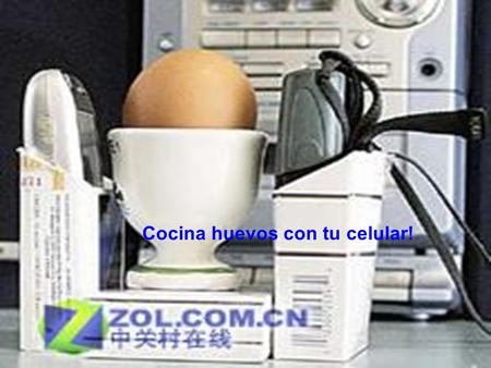 Cocina huevos con tu celular!. Para realizar este experimento necesitamos: -1 huevo - 2 teléfonos móviles -1 Taza de porcelana - 2 Cajitas para sostener.