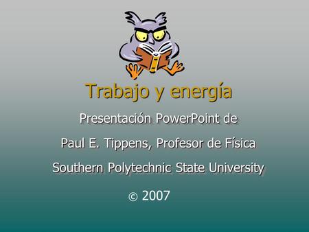 Trabajo y energía Presentación PowerPoint de