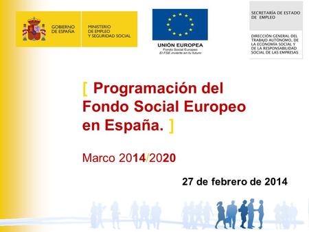 [ Programación del Fondo Social Europeo en España. ]