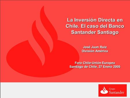 La Inversión Directa en Chile
