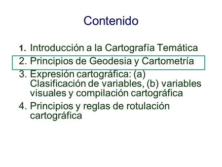 Contenido 2. Principios de Geodesia y Cartometría