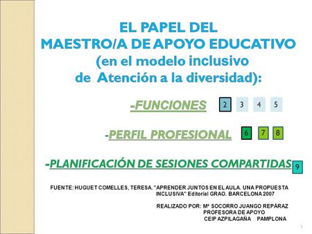 MAESTRO/A DE APOYO EDUCATIVO (en el modelo inclusivo