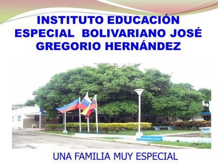 INSTITUTO EDUCACIÓN ESPECIAL BOLIVARIANO JOSÉ GREGORIO HERNÁNDEZ