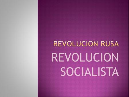 REVOLUCION SOCIALISTA