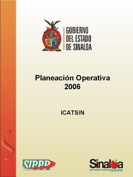 Sistema Integral de Planeación, Programación y Presupuestación del Gasto público Proceso para el Ejercicio Fiscal del año 2006 1 Presentación del Programa.