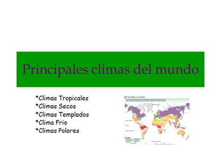 Principales climas del mundo