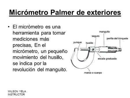Micrómetro Palmer de exteriores