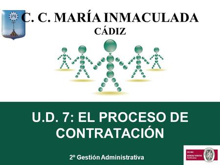 U.D. 7: EL PROCESO DE CONTRATACIÓN 2º Gestión Administrativa C. C. MARÍA INMACULADA CÁDIZ.