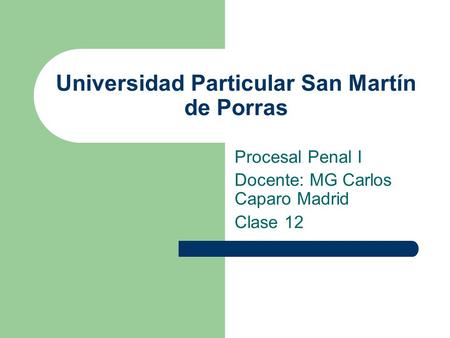 Universidad Particular San Martín de Porras