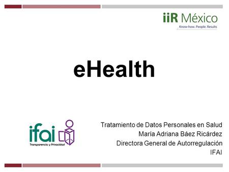 eHealth Tratamiento de Datos Personales en Salud