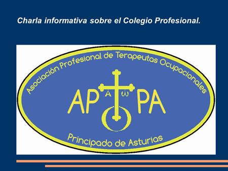 APTOPA 20 Diciembre 2013. Charla informativa sobre el Colegio Profesional.