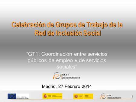 Celebración de Grupos de Trabajo de la Red de Inclusión Social
