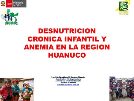 DESNUTRICION CRONICA INFANTIL Y ANEMIA EN LA REGION HUANUCO