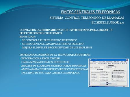 EMTEC CENTRALES TELEFONICAS