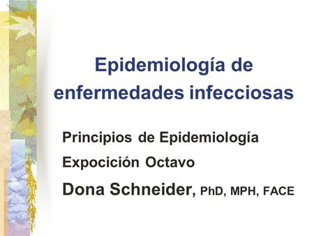 Epidemiología de enfermedades infecciosas