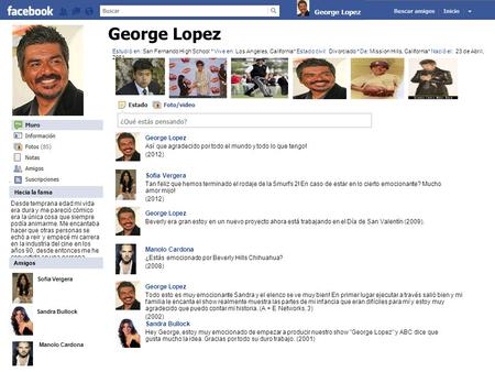 George Lopez Así que agradecido por todo el mundo y todo lo que tengo! (2012) Sofia Vergera Tan feliz que hemos terminado el rodaje de la Smurfs 2! En.