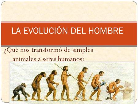 LA EVOLUCIÓN DEL HOMBRE