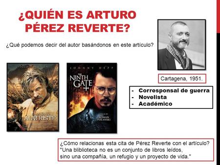 ¿Quién es Arturo Pérez Reverte?