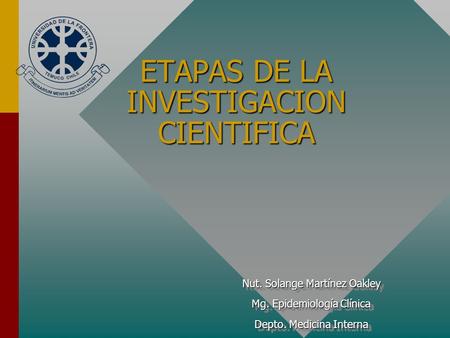ETAPAS DE LA INVESTIGACION CIENTIFICA