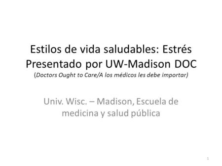 Univ. Wisc. – Madison, Escuela de medicina y salud pública