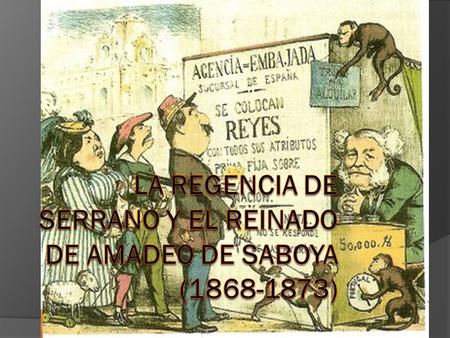 LA REGENCIA Y SUS PROBLEMAS Prim PACTO FEDERAL DE TORTOSA (MAYO DE 1869)