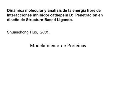 Modelamiento de Proteinas