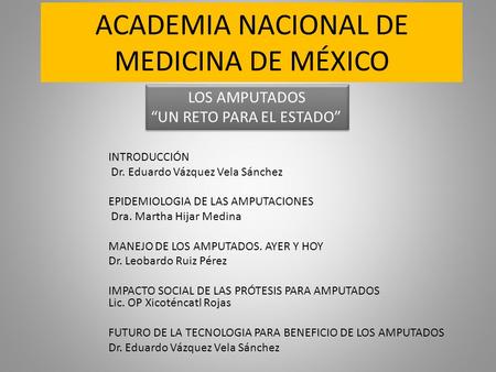 ACADEMIA NACIONAL DE MEDICINA DE MÉXICO