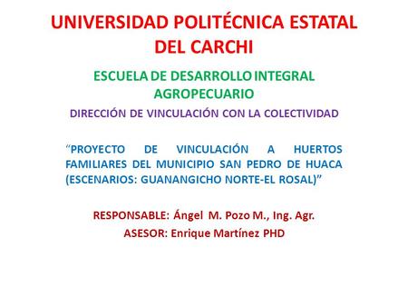 UNIVERSIDAD POLITÉCNICA ESTATAL DEL CARCHI