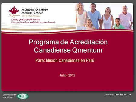 Programa de Acreditación Canadiense Qmentum