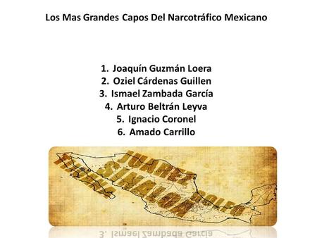 Los Mas Grandes Capos Del Narcotráfico Mexicano Oziel Cárdenas Guillen