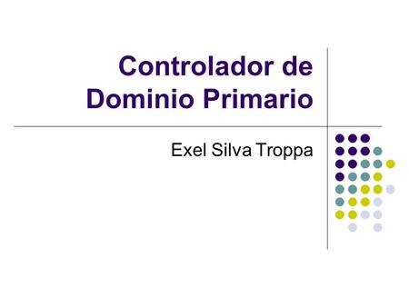 Controlador de Dominio Primario Exel Silva Troppa.