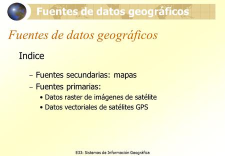 Fuentes de datos geográficos