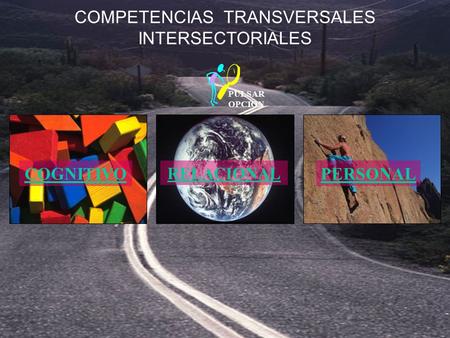 COGNITIVO RELACIONAL PERSONAL COMPETENCIAS TRANSVERSALES INTERSECTORIALES PULSAR OPCION.