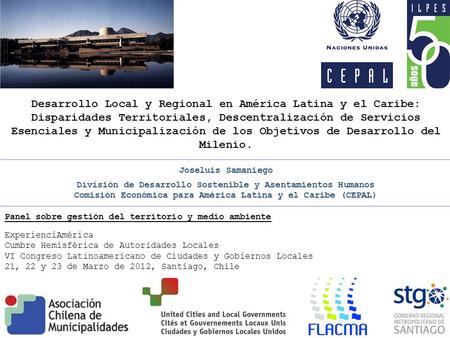 Desarrollo Local y Regional en América Latina y el Caribe: Disparidades Territoriales, Descentralización de Servicios Esenciales y Municipalización de.
