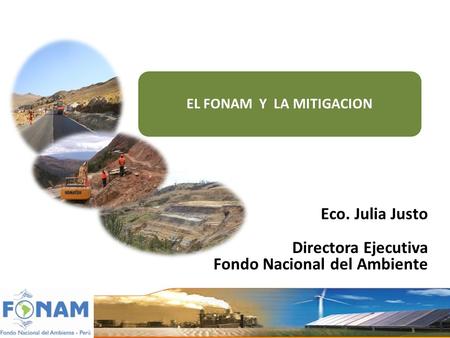 Eco. Julia Justo Directora Ejecutiva Fondo Nacional del Ambiente.