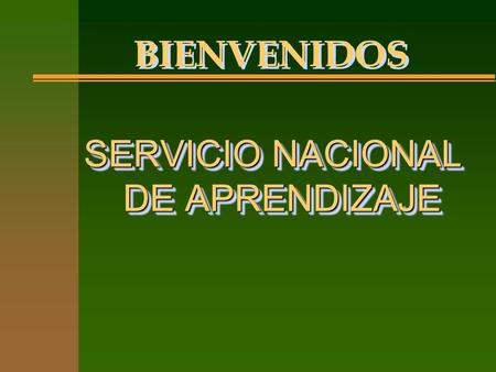 SERVICIO NACIONAL DE APRENDIZAJE