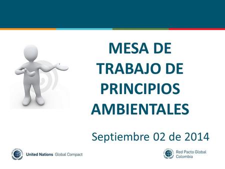 MESA DE TRABAJO DE PRINCIPIOS AMBIENTALES Septiembre 02 de 2014.