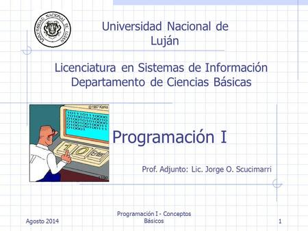 Programación I Universidad Nacional de Luján