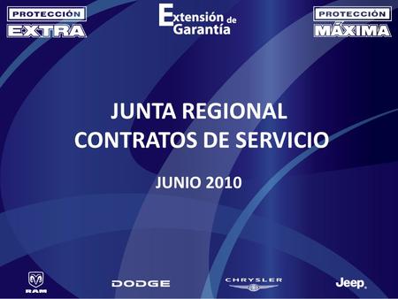 JUNTA REGIONAL CONTRATOS DE SERVICIO JUNIO 2010. ¡BIENVENIDOS!