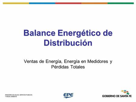 Balance Energético de Distribución