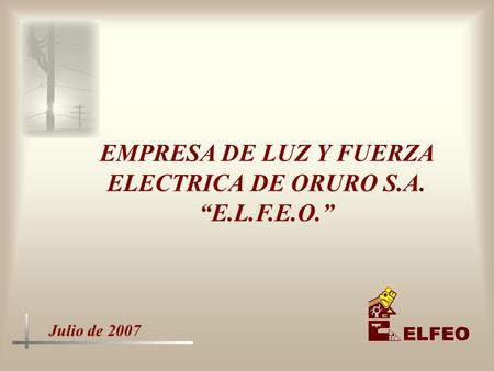 EMPRESA DE LUZ Y FUERZA ELECTRICA DE ORURO S.A.