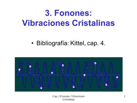 3. Fonones: Vibraciones Cristalinas