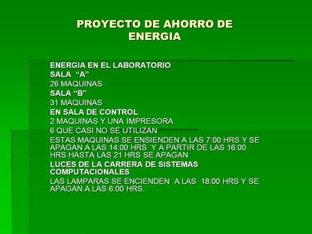 PROYECTO DE AHORRO DE ENERGIA