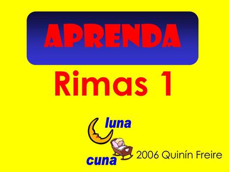 APRENDA Rimas 1 2006 Quinín Freire.
