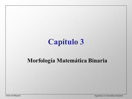 Morfología Matemática Binaria