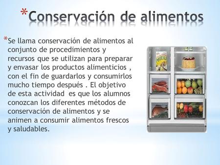 Conservación de alimentos