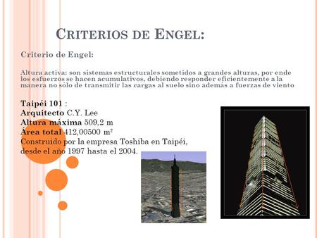 Criterios de Engel: Criterio de Engel: Taipéi 101 :