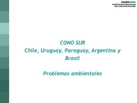 Chile, Uruguay, Paraguay, Argentina y Brasil Problemas ambientales