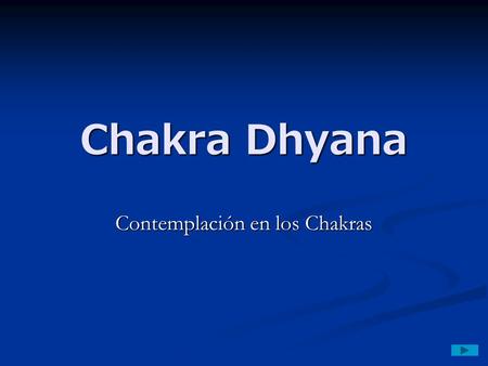 Contemplación en los Chakras