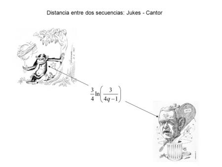 Distancia entre dos secuencias: Jukes - Cantor